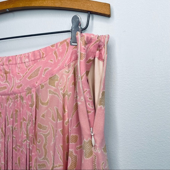 SOLD Soft Surroundings St Germain Pink Georgette Fringe Maxi Skirt Medium - Picture 13 of 16